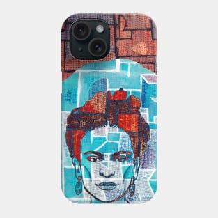 Frida's Face on Paul Klee Painting Phone Case