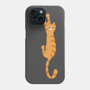 Orange Tabby Cat Hanging On Phone Case