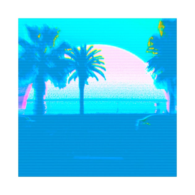 blue vapor palms by lofi_retrowave