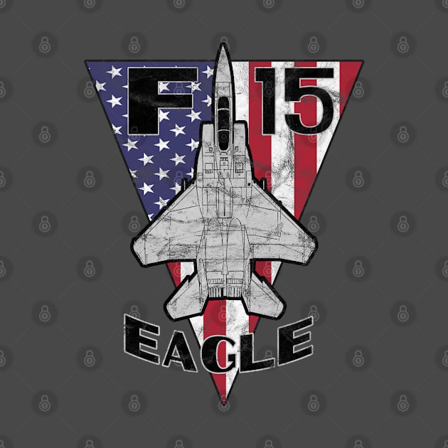 F-15 Eagle Military Fighter Jet Airplane Patriotic Vintage by DesignedForFlight