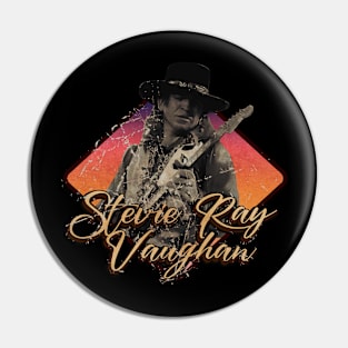 Stevie Ray Vaughan - vintage design on top Pin