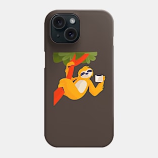 Sloth Drinking Coffee Phone Case