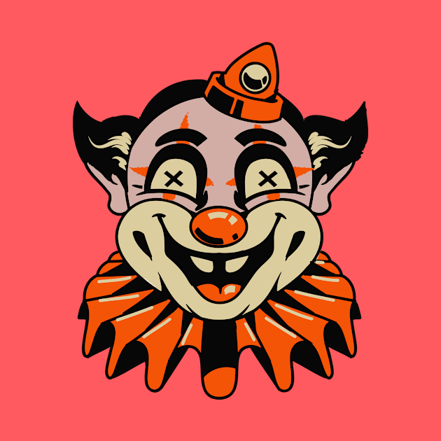 Creepy Vintage Clown Halloween by SLAG_Creative