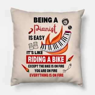 Funny Pianist Jokes Keyboard Piano Music Instrument Classical Music Life Pillow