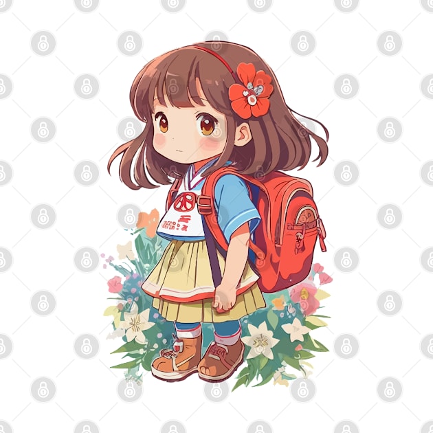 Back to school. Little Schoolgirl. by CatCoconut-Art