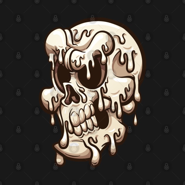 Melting cartoon skull by memoangeles