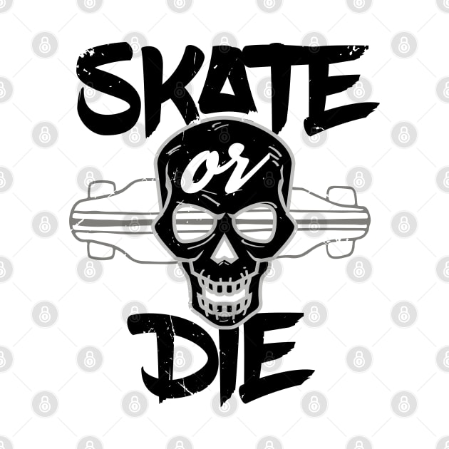 Skateboard And Skull by atomguy