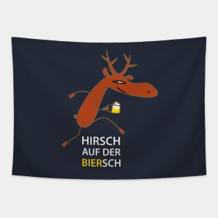 Deer with beer Tapestry