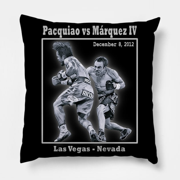 Pacquiao vs Marquez IV Pillow by FightIsRight