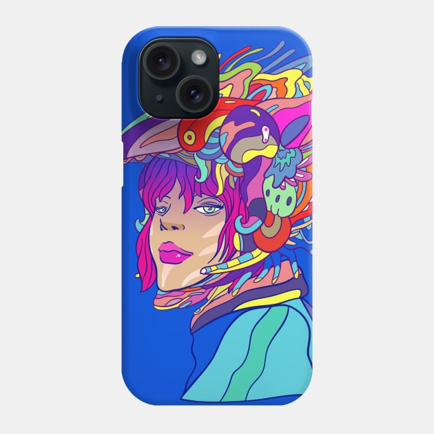 Girl illustration art Phone Case by Lahansubur