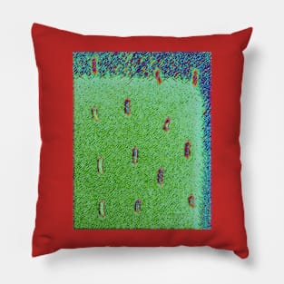 Fuzzy Green Dash Pillow