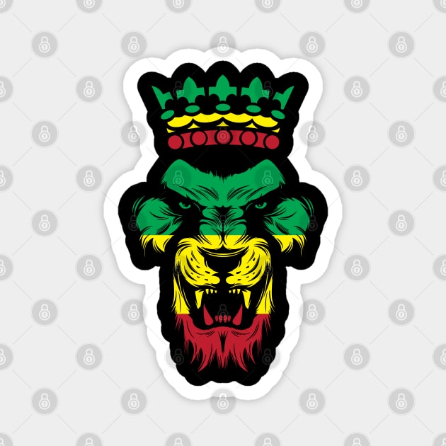 Rasta Lion Magnet by defytees