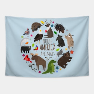 North America animals collection Tapestry