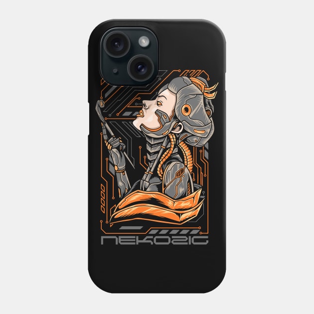 Geisha Mecha Japan Phone Case by NEKOZIG