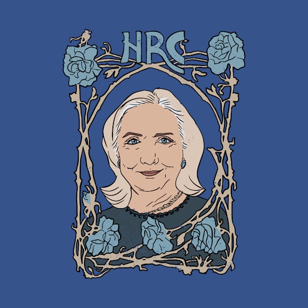 Hillary Clinton Art Nouveau Poster by Annelie