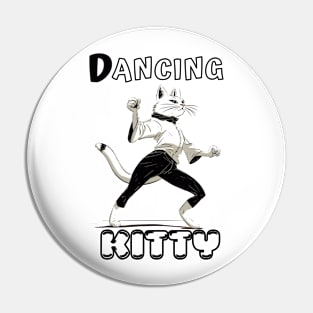 Alone Cute Dancing Kitty Pin