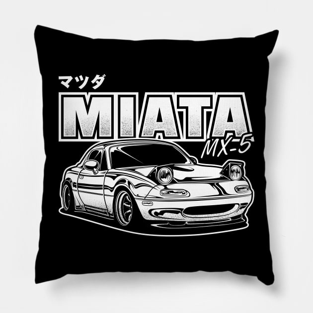 Mazda Miata MX-5 NA Pillow by idrdesign