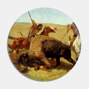 The Buffalo Hunt by Frederic Remington Pin