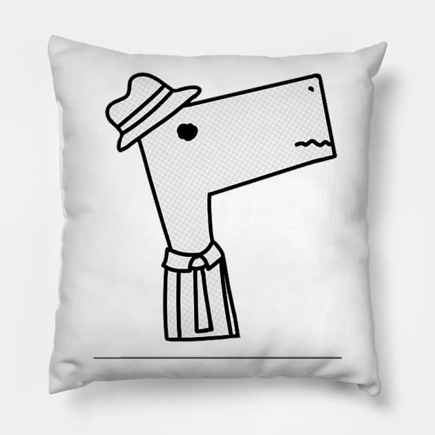 crocodile Gena Pillow by august_oduvan