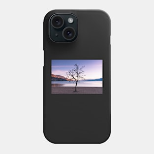 Tree Silhouette at Sunset Phone Case