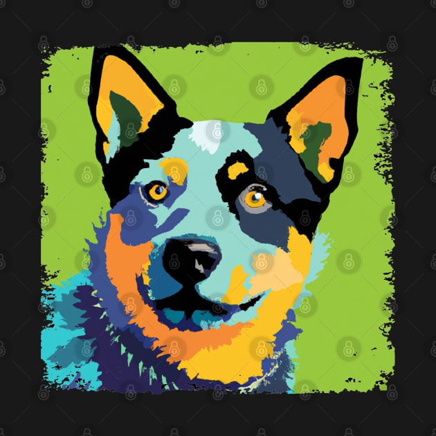 Australian Cattle Dog Pop Art - Dog Lover Gifts by PawPopArt