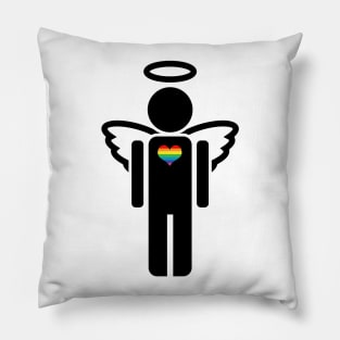 rainbow heart Pillow