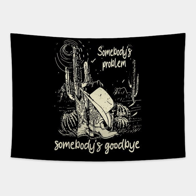 Somebody's Problem, Somebody's Goodbye Hat Cactus Deserts Tapestry by Merle Huisman