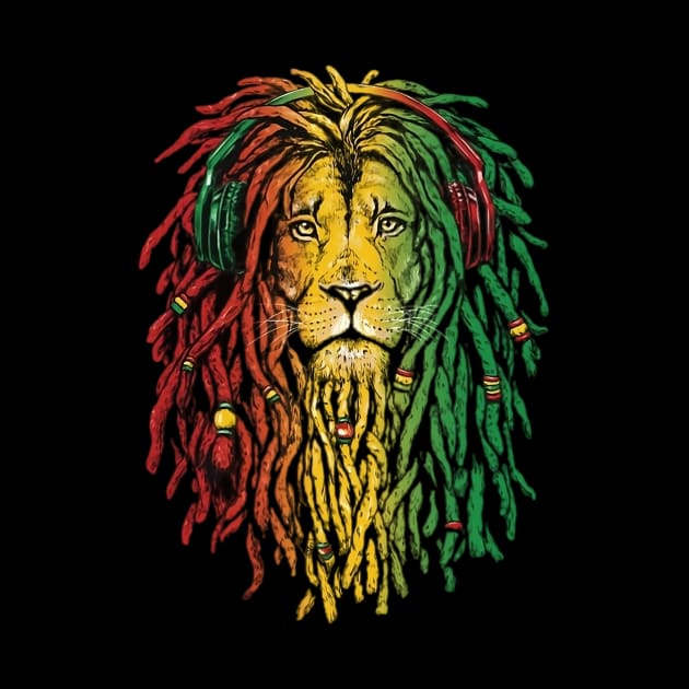 Rasta Lion with Jamican Colours by ElPatrao