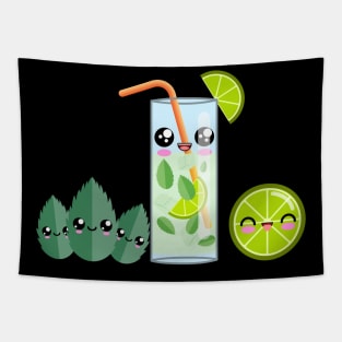 Kawaii Mojito Drink Party Tapestry