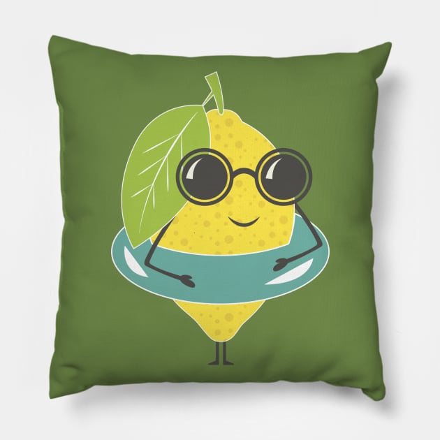 Lemon Summer Chill Pillow by Imagonarium