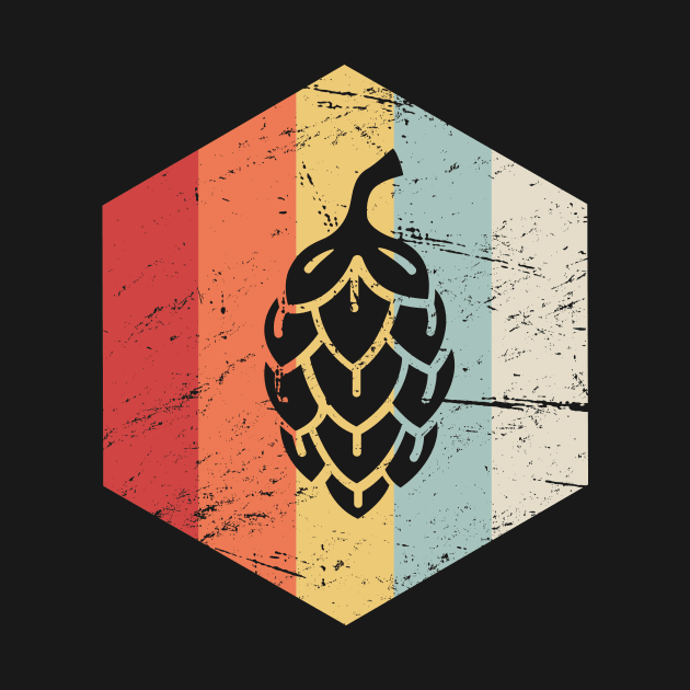 Retro Vintage Hops Craft Beer Icon by MeatMan