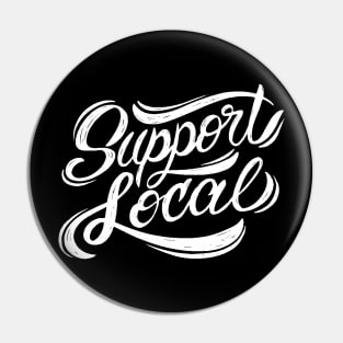 logo Support Local New Pin