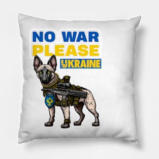 Dog Ukrainian Soldier, funny dog, dog lovers Pillow