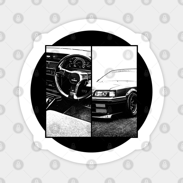 NISSAN SKYLINE GTS R31 Black 'N White 5 Magnet by Cero