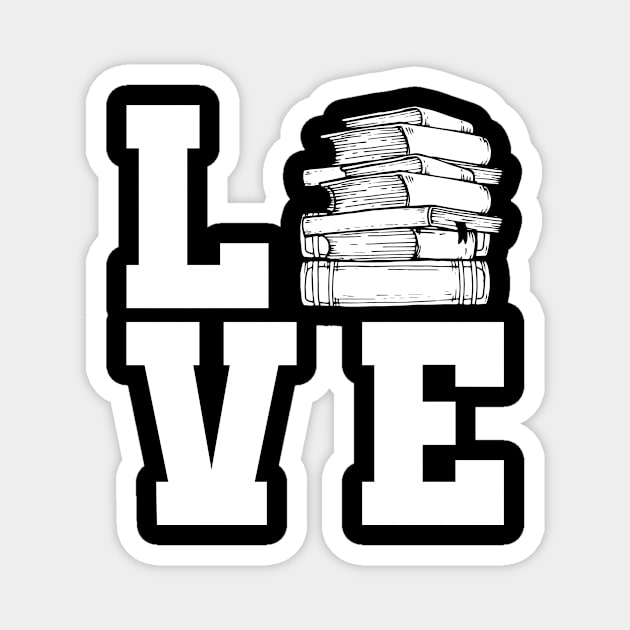 Love Books Reading Bookworm Magnet by shirtsyoulike