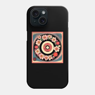 Vintage Floral Blooming Flowers Vinyl Record Aesthetic Phone Case