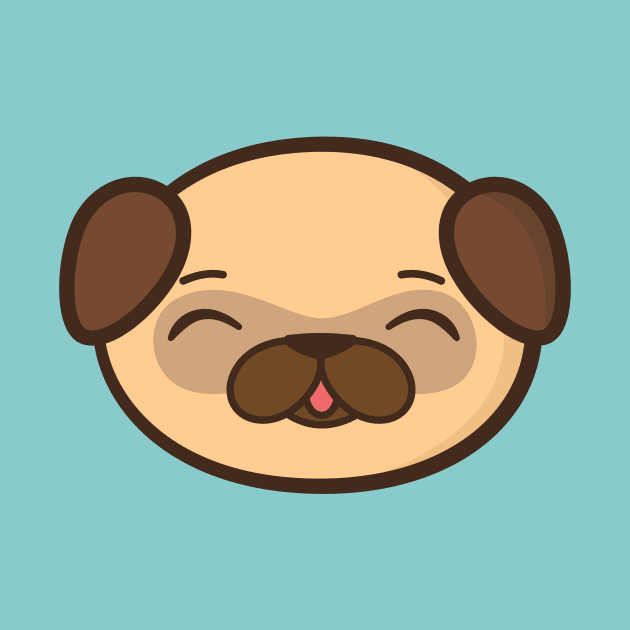 Cute and Kawaii Adorable Pug by happinessinatee