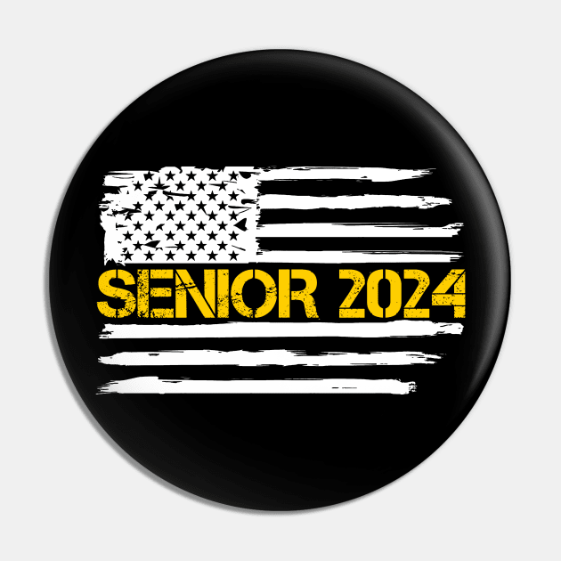 Senior 2024 Class of 2024 Back to School 2024 USA Flag Senior 2024