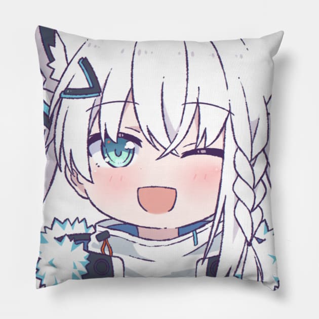 Shirakami Fubuki Chibi Pillow by Kent