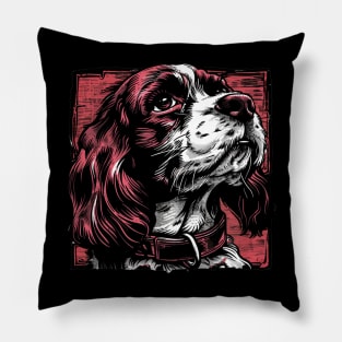 Retro Art Boston Terrier Dog Lover Pillow