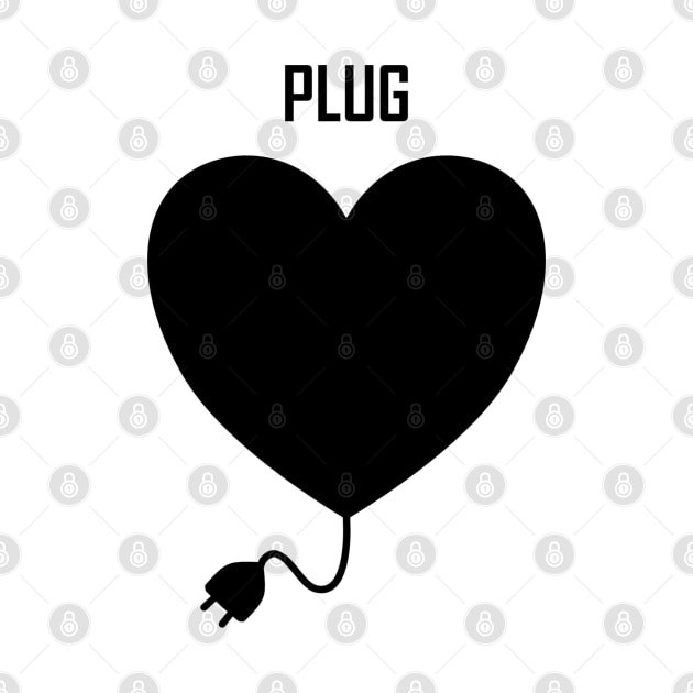 Partnerlook Heart Electrician Joke Cute Plug Partner Love Valentine Gift by Kibo2020