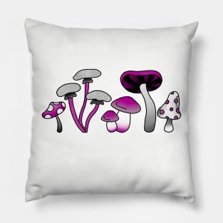 Asexual pride flag mushrooms Pillow