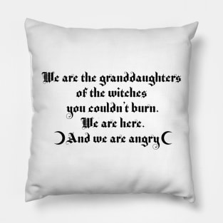 We are the granddaughters of the witches you couldn't burn Pillow