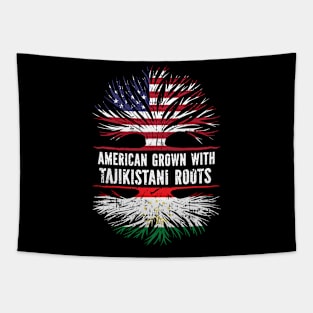 American Grown with Tajikistani Roots USA Flag Tapestry