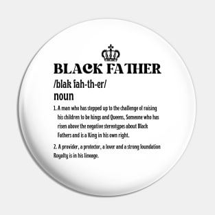 Father's Day Black Father Noun Definition African American Pin