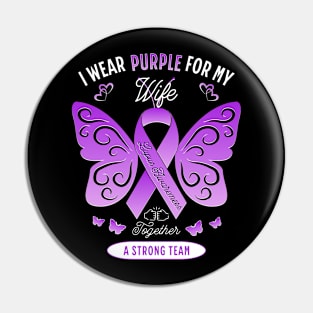 Lupus Wife Purple Awareness Ribbon Pin