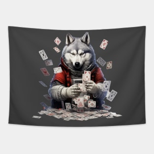 Husky Card Sharp Tapestry