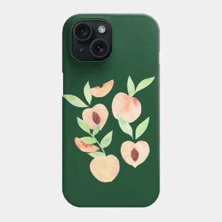 Cut out Peaches - Green Phone Case
