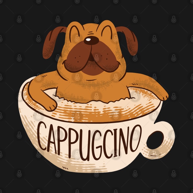 Cappugcino Coffee Pug by OnepixArt