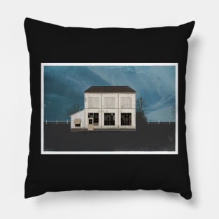 Manhattan Building Illustration Pillow